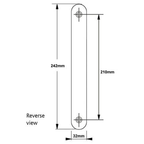 TSS French Door External Blanking Plate 210mm Screw Centres - Image 6