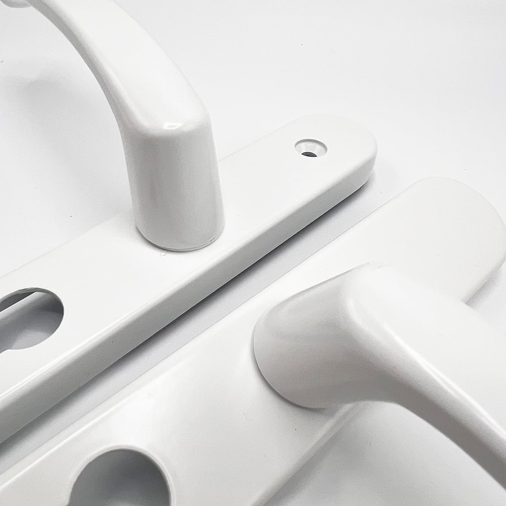TSS Lever Lever UPVC Multipoint Door Handles - 48mm PZ - Sprung - 160mm Screw Centres - Image 6