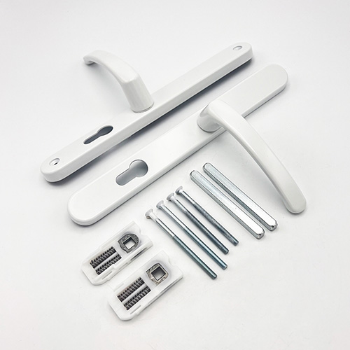 TSS LeverLever Offset UPVC Multipoint Door Handles - 48/87mm PZ - Sprung - 240mm Screw Centres - Image 3