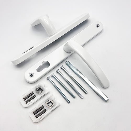 TSS Lever Moveable Pad UPVC Multipoint Door Handles - 68mm PZ Sprung 215mm Screw Centres - Image 3