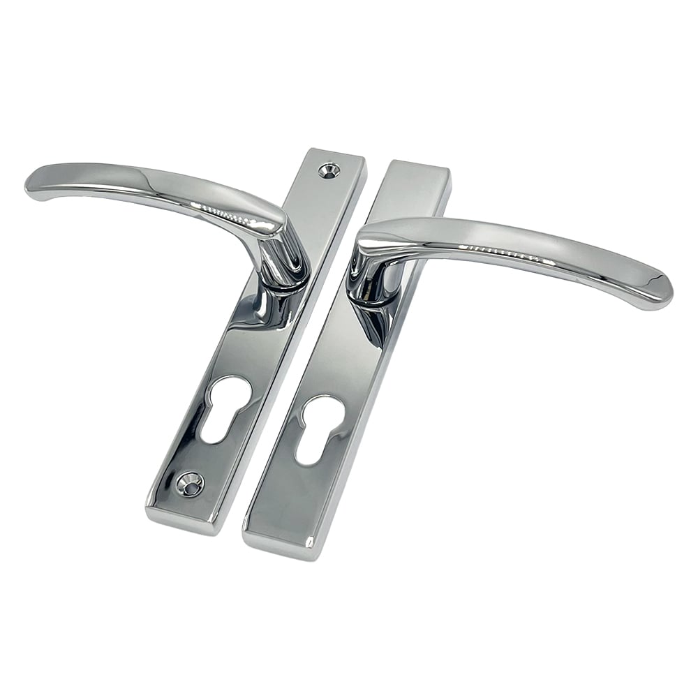 TSS Lever Lever UPVC Multipoint Door Handles - 70mm PZ - Sprung - 180mm Screw Centres - 7mm Follower - Image 9