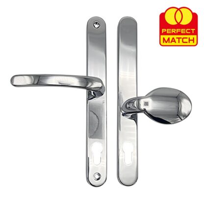 TSS Lever Moveable Pad Offset UPVC Multipoint Door Handles - 92/62mm PZ - Sprung - 240mm Screw Centres - Image 8