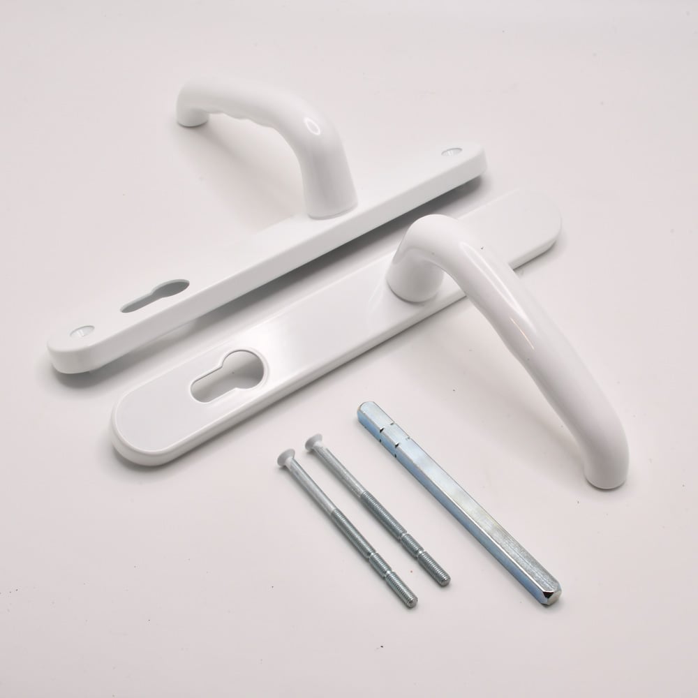 TSS DDA/EA Compliant Lever Lever UPVC Multipoint Door Handles - 92mm PZ Sprung 210mm Screw Centres - Image 4