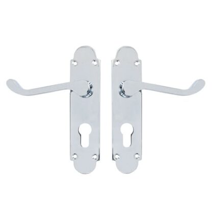 TSS Regent Scroll Lever Handle on Plate Door Furniture - Image 4