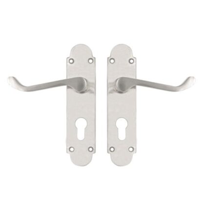 TSS Regent Scroll Lever Handle on Plate Door Furniture - Image 5