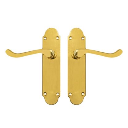 TSS Regent Scroll Lever Handle on Plate Door Furniture - Image 8