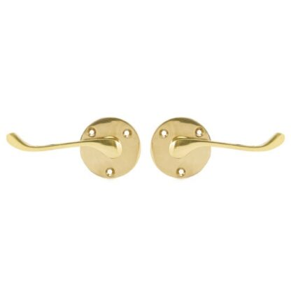 TSS Scroll Round Rose Lever Latch Furniture - Image 2