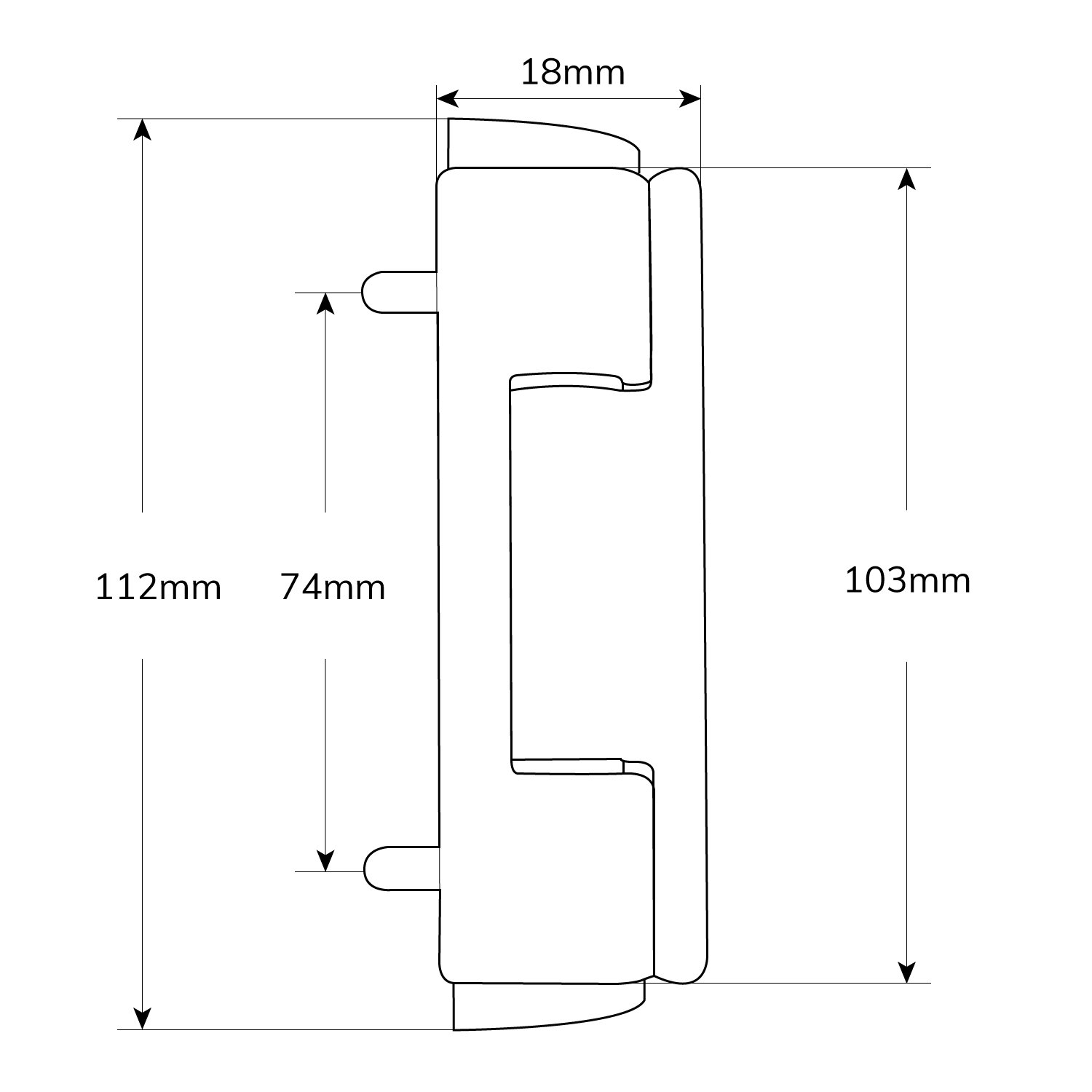 TSS UPVC Butt Hinge 112mm - Image 6
