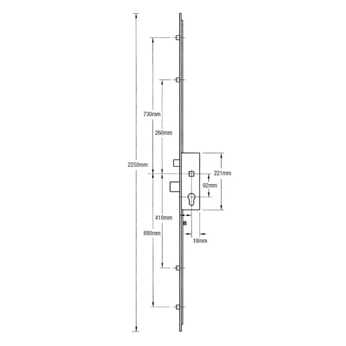 Era Vectis Latch Deadbolt 4 Rollers Split Spindle Multipoint Door Lock - Image 2