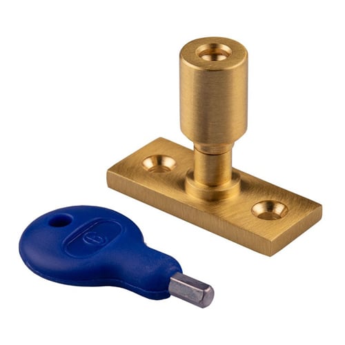 Carlisle Brass WF17SB Locking Casement Stay Pin Satin Brass (LEAD TIME: 2-3 DAYS)