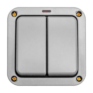 Eurolite WP3022 Utility 2-Gang Switch - Grey (LEAD TIME: 2-3 DAYS)