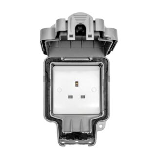 Eurolite WP4030 Utility 1-Gang Unswitched Socket - Grey (LEAD TIME: 2-3 DAYS)