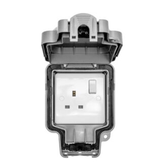 Eurolite WP4090 Utility 1-Gang Switched Socket - Grey (LEAD TIME: 2-3 DAYS)