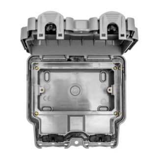 Eurolite WP8623 Utility 2-Gang Enclosure - Grey (LEAD TIME: 2-3 DAYS)
