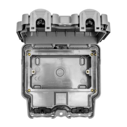 Eurolite WP8623 Utility 2-Gang Enclosure - Grey (LEAD TIME: 2-3 DAYS)