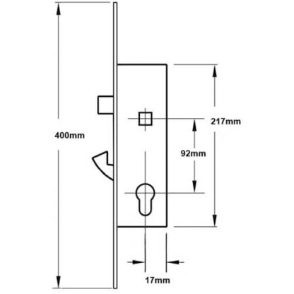 Yale YS170 Doormaster - Lift Lever or Split Spindle 16mm Faceplate - Image 2