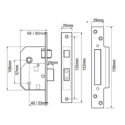 Zoo Hardware Retro Fit British Standard Mortice Sashlock - Image 2