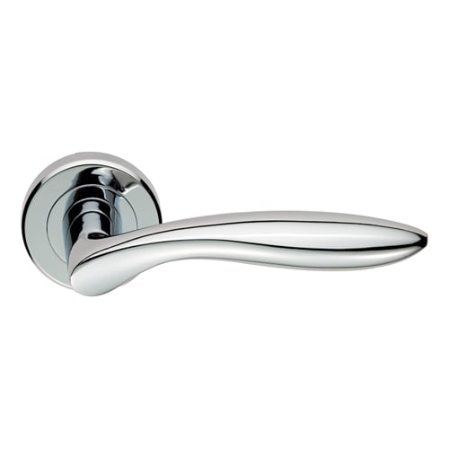 Serozzetta ZIN3131PC Shark Lever On Rose - Polished Chrome (LEAD TIME: 2-3 DAYS)