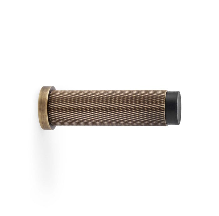 Alexander & Wilks AW600-75-AB Brunel Knurled Door Stop - Antique Brass (LEAD TIME: 2-3 DAYS)