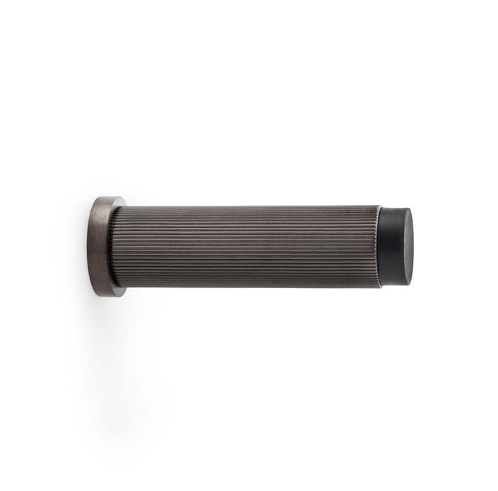 Alexander & Wilks AW602-75-DBZPVD Reeded Projection Door Stop - Dark Bronze PVD (LEAD TIME: 2-3 DAYS)