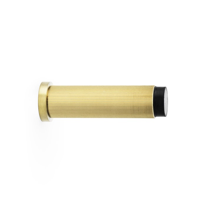 Alexander & Wilks AW602-75-SBPVD Reeded Projection Door Stop - Satin Brass PVD (LEAD TIME: 2-3 DAYS)