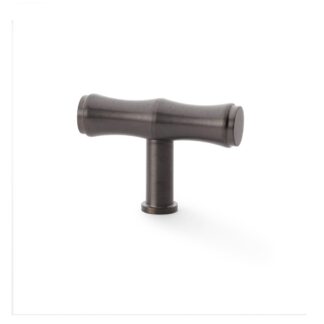 Alexander & Wilks AW801B-55-DBZPVD Crispin Bamboo T Bar Cupboard Knob - Dark Bronze PVD (LEAD TIME: 2-3 DAYS)