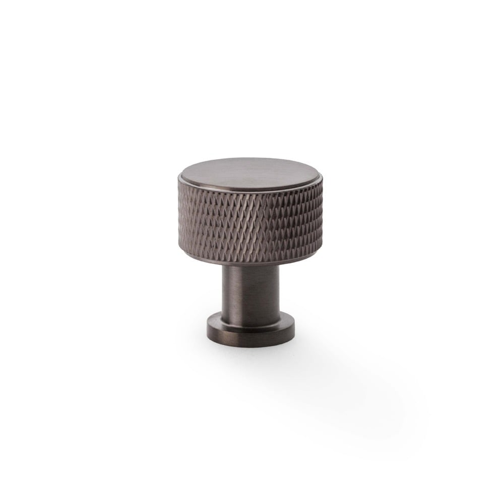 Alexander & Wilks AW807K-29-DBZPVD Lucia Knurled Cupboard Knob - Dark Bronze PVD 29mm (LEAD TIME: 2-3 DAYS)