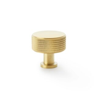 Alexander & Wilks AW807K-35-SBPVD Lucia Knurled Cupboard Knob - Satin Brass PVD 35mm (LEAD TIME: 2-3 DAYS)