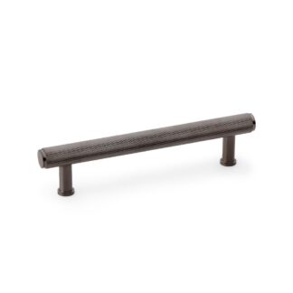 Alexander & Wilks AW809-128-DBZPVD Crispin Knurled T Bar Cupboard Pull Handle - Dark Bronze PVD 128mm (LEAD TIME: 2-3 DAYS)