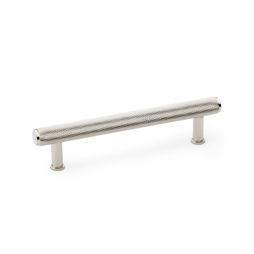 Alexander & Wilks AW809-128-PN Crispin Knurled T Bar Cupboard Pull Handle - Polished Nickel 128mm (LEAD TIME: 2-3 DAYS)