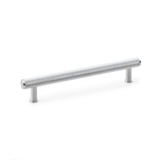 Alexander & Wilks AW809-160-SC Crispin Knurled T Bar Cupboard Pull Handle - Satin Chrome 160mm (LEAD TIME: 2-3 DAYS)