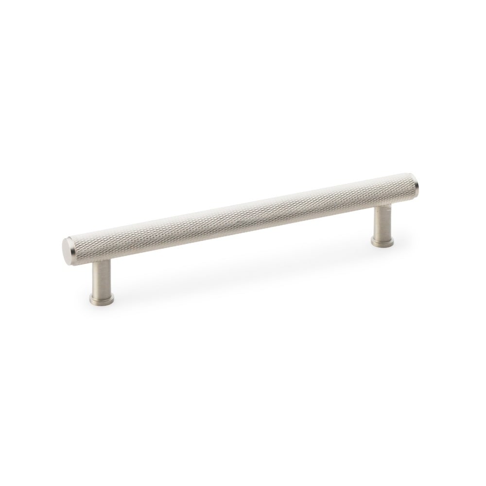 Alexander & Wilks AW809-160-SN Crispin Knurled T Bar Cupboard Pull Handle - Satin Nickel 160mm (LEAD TIME: 2-3 DAYS)
