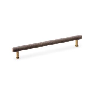 Alexander & Wilks AW809-224-AB Crispin Knurled T Bar Cupboard Pull Handle - Antique Brass 224mm (LEAD TIME: 2-3 DAYS)