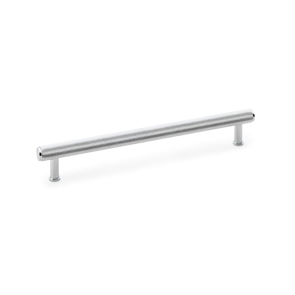 Alexander & Wilks AW809-224-PC Crispin Knurled T Bar Cupboard Pull Handle - Polished Chrome 224mm (LEAD TIME: 2-3 DAYS)