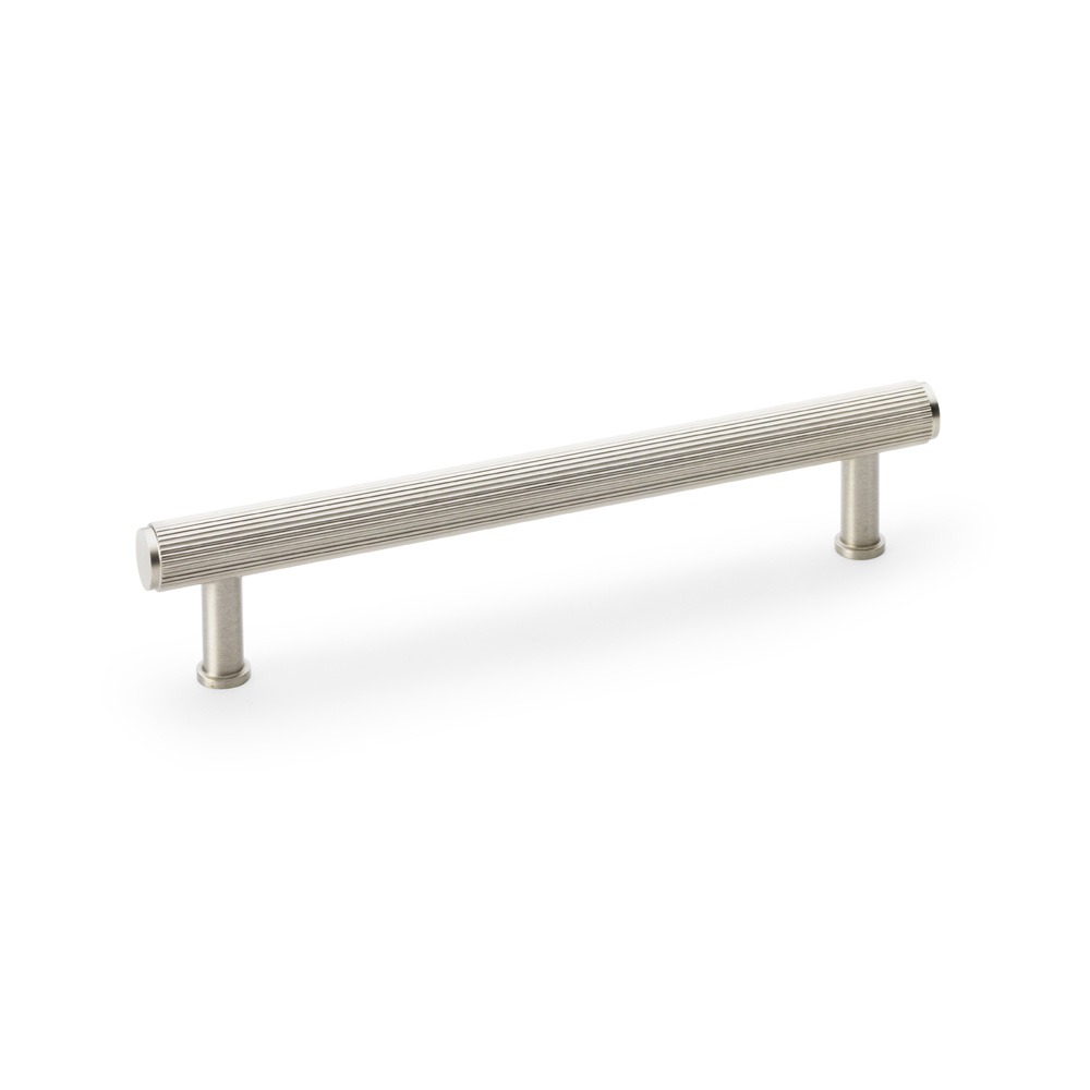 Alexander & Wilks AW809R-160-SN Crispin Reeded T Bar Cupboard Pull Handle - Satin Nickel 160mm (LEAD TIME: 2-3 DAYS)