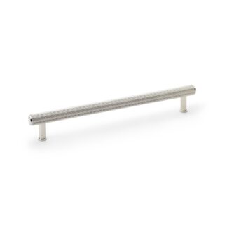 Alexander & Wilks AW809R-224-PN Crispin Reeded T Bar Cupboard Pull Handle - Polished Nickel 224mm (LEAD TIME: 2-3 DAYS)