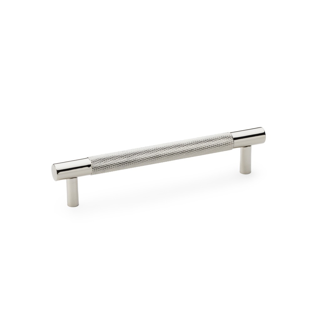 Alexander & Wilks AW810-128-PN Brunel Knurled T Bar Cupboard Handle - Polished Nickel Centres 128mm (LEAD TIME: 2-3 DAYS)