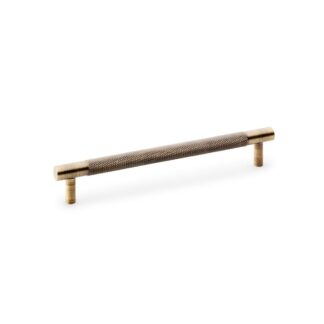 Alexander & Wilks AW810-160-AB Brunel Knurled T Bar Cupboard Handle - Antique Brass Centres 160mm (LEAD TIME: 2-3 DAYS)
