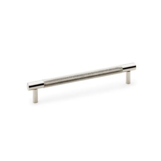 Alexander & Wilks AW810-160-PN Brunel Knurled T Bar Cupboard Handle - Polished Nickel Centres 160mm (LEAD TIME: 2-3 DAYS)