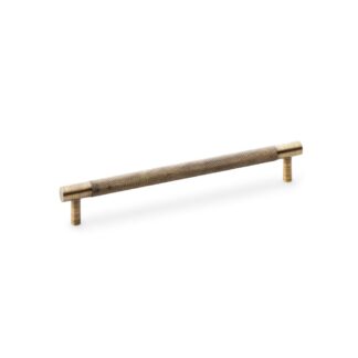 Alexander & Wilks AW810-192-AB Brunel Knurled T Bar Cupboard Handle - Antique Brass Centres 192mm (LEAD TIME: 2-3 DAYS)