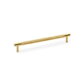 Alexander & Wilks AW810-192-SBPVD Brunel Knurled T Bar Cupboard Handle - Satin Brass PVD Centres 192mm (LEAD TIME: 2-3 DAYS)