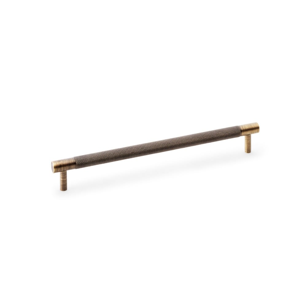 Alexander & Wilks AW810-224-AB Brunel Knurled T Bar Cupboard Handle - Antique Brass Centres 224mm (LEAD TIME: 2-3 DAYS)