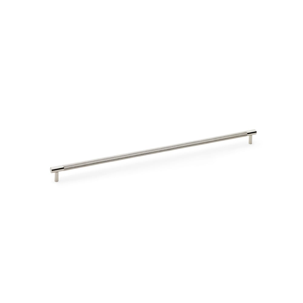 Alexander & Wilks AW810-448-PN Brunel Knurled T Bar Cupboard Handle - Polished Nickel Centres 448mm (LEAD TIME: 2-3 DAYS)
