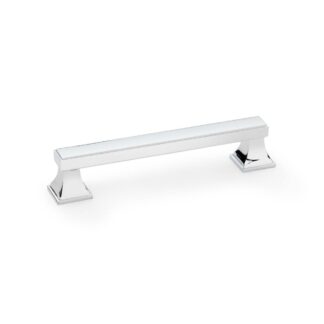 Alexander & Wilks AW813-128-PC Jesper Square Cabinet Pull Handle - Polished Chrome Centres 128mm (LEAD TIME: 2-3 DAYS)