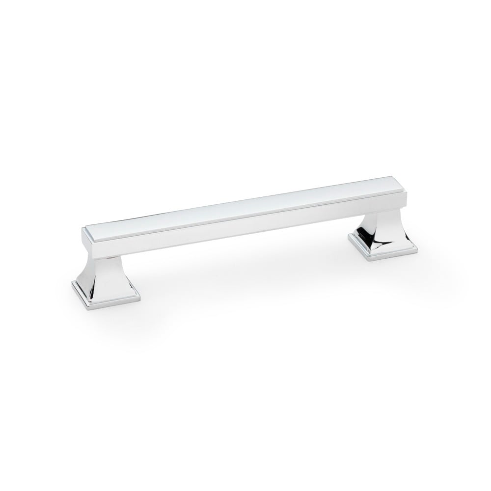 Alexander & Wilks AW813-128-PC Jesper Square Cabinet Pull Handle - Polished Chrome Centres 128mm (LEAD TIME: 2-3 DAYS)