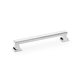 Alexander & Wilks AW813-160-PC Jesper Square Cabinet Pull Handle - Polished Chrome Centres 160mm (LEAD TIME: 2-3 DAYS)