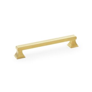 Alexander & Wilks AW813-160-SBPVD Jesper Square Cabinet Pull Handle - Satin Brass PVD Centres 160mm (LEAD TIME: 2-3 DAYS)