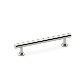Alexander & Wilks AW814-128-PN Round T Bar Cabinet Pull Handle - Polished Nickel 128mm (LEAD TIME: 2-3 DAYS)