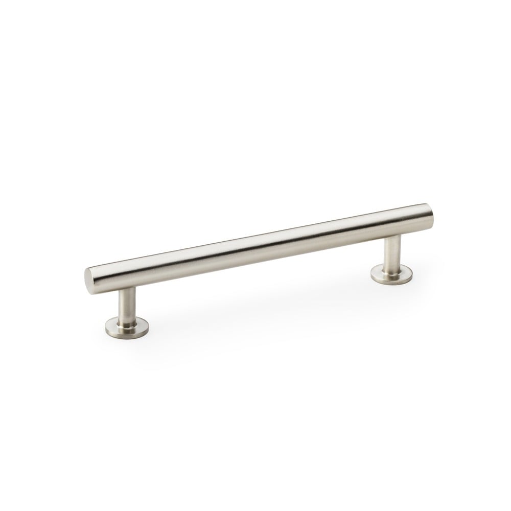 Alexander & Wilks AW814-128-SN Round T Bar Cabinet Pull Handle - Satin Nickel 128mm (LEAD TIME: 2-3 DAYS)