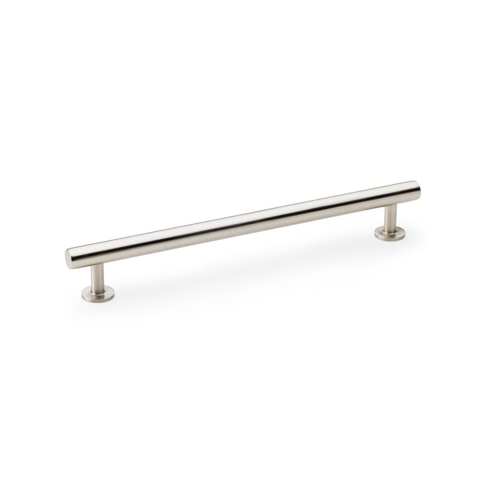 Alexander & Wilks AW814-192-SN Round T Bar Cabinet Pull Handle - Satin Nickel- 192mm (LEAD TIME: 2-3 DAYS)